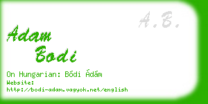 adam bodi business card